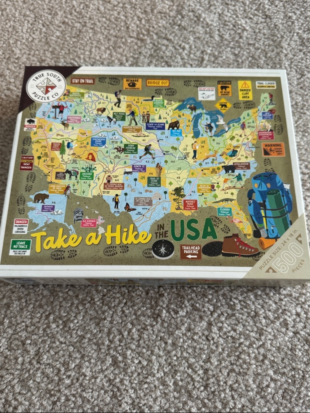 True South 'Take a Hike in the USA' 500-Piece Puzzle - Multicolor